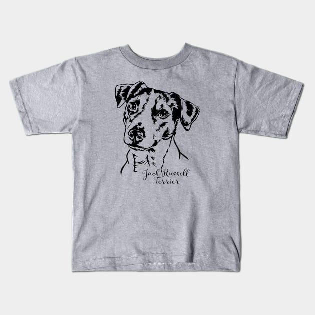 Funny Jack Russell Terrier dog portrait gift Kids T-Shirt by wilsigns